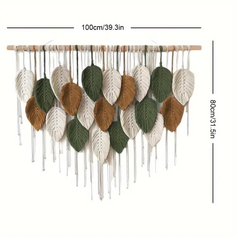 Tapiz Boho de Hojas Colgantes
