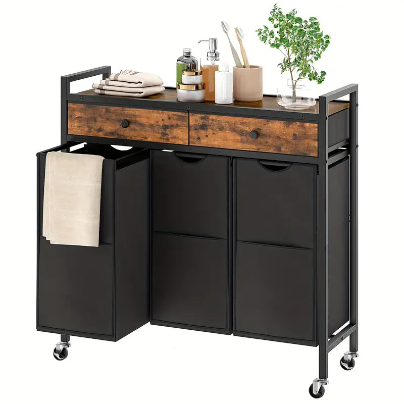 Mueble Organizador de Lavandería Industrial con Cestos Extraíbles