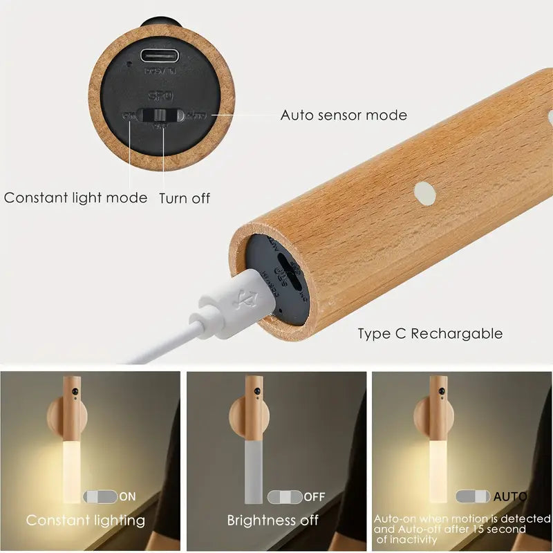 Luz de pared recargable con sensor de movimiento
