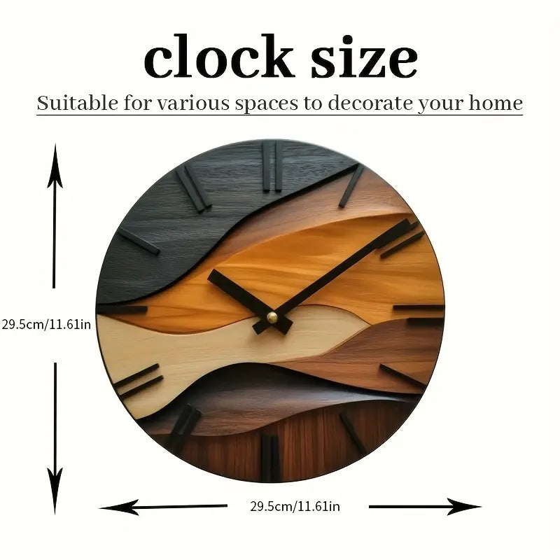 Reloj de Pared “Ondas de Madera”