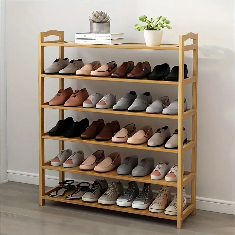 Zapatero de Bambú Natural 6 Niveles