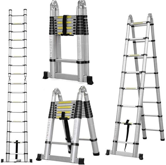 Escalera Articulada Telescópica – Diseño Plegable de Aluminio de 5M