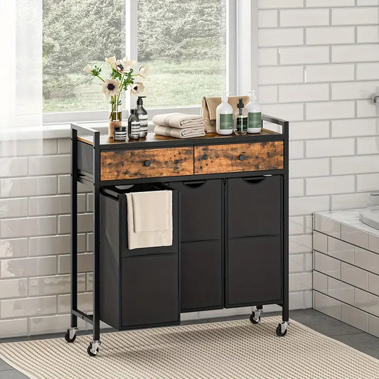 Mueble Organizador de Lavandería Industrial con Cestos Extraíbles