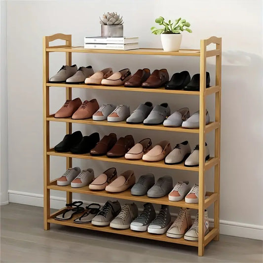 Zapatero de Bambú Natural 6 Niveles